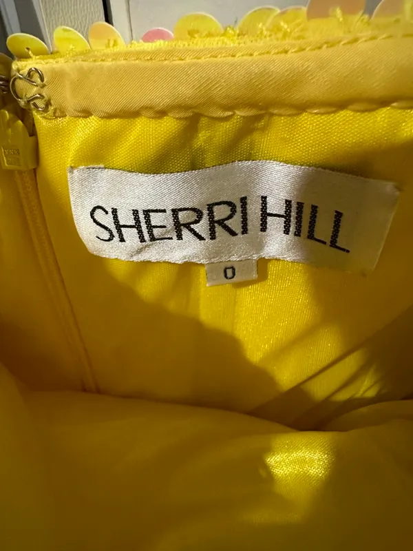 Sherri Hill Yellow Dress Homecoming - Image 2