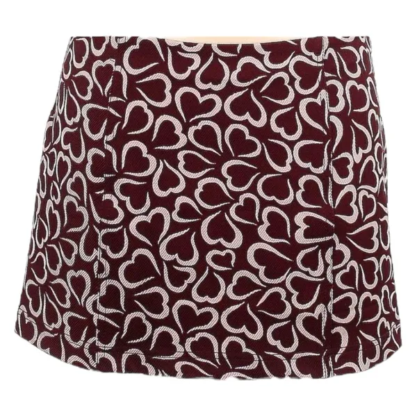 Urban Outfitters‎ Love Print Mini Skirt Red Women's Size S Casual Party Romantic - Image 2