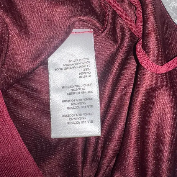 Urban Outfitters Wine Red Ruched Crop Top - Image 7