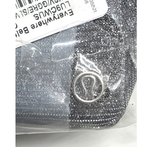 Lululemon Glitter Everywhere Nano Belt Bag Gray Silver Metallic NEW - Image 6