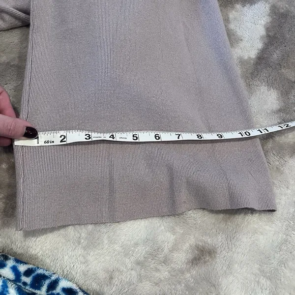 Sioni Sweater Pants Size M Wide Leg Pull On Lounge Leisure Quiet Luxury Neutral - Image 8