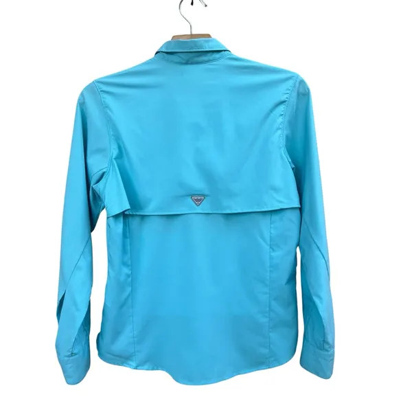 Columbia PFG Long Sleeve Button Down Small Blue - Image 4
