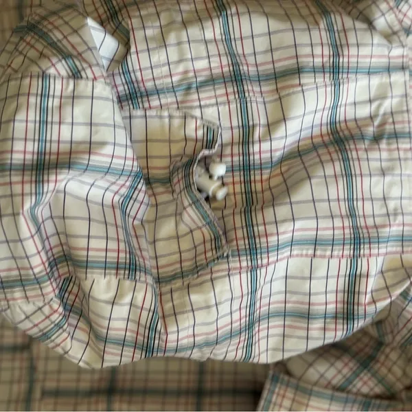 Burton DryRide Snowboard Ski Jacket Parka White Red Blue Plaid Pattern Sz S - Image 5