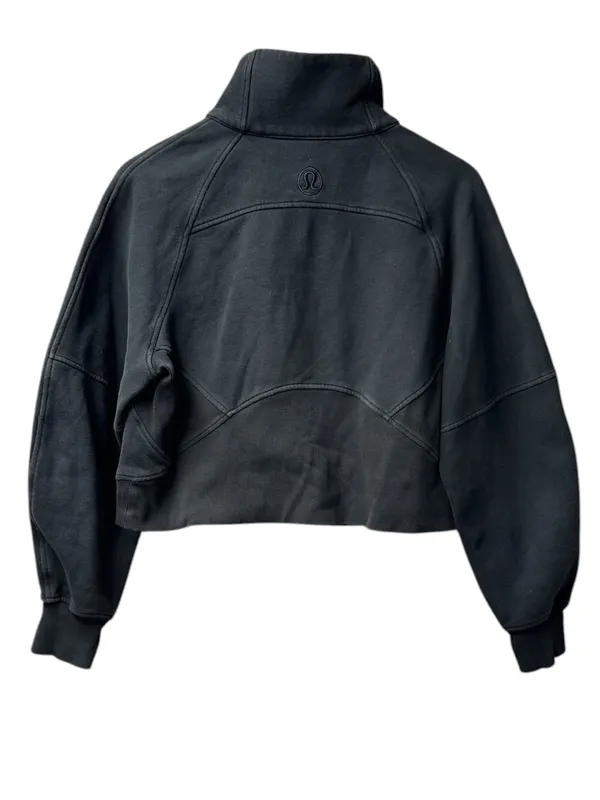Lululemon Scuba Oversized Funnel Neck Fleece Sweatshirt Black W3FJ6S XS/S - Image 5