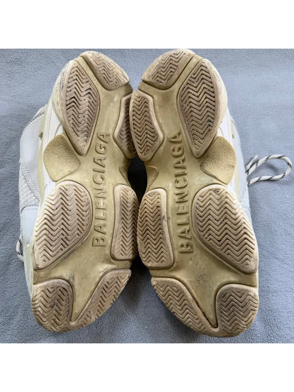 Balenciaga Triple S Women’s EU 37 US 7 White Cream Chunky Sneakers 524039 - Image 9