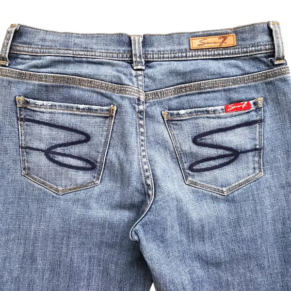 Seven7 Womens Low Rise Ankle Crop Jeans Size 24 Medium Wash Stretch Denim - Image 14