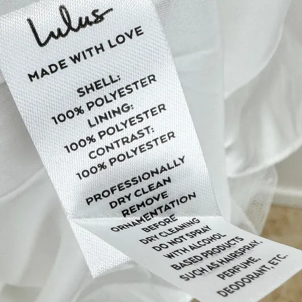 Lulus Khalida White Satin Pleated Strapless Gown Wedding Formal A Line Small NWT - Image 8