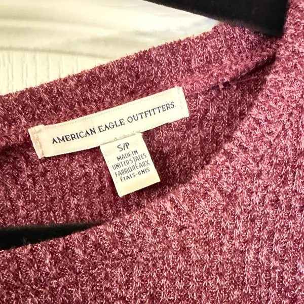 American Eagle Outfitters Maroon Knit Sweater, Small - Image 2