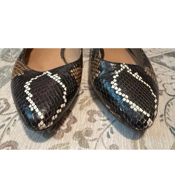 Madewell The Margot Slingback Flat in Snake Embossed Leather Size 7 - Image 3