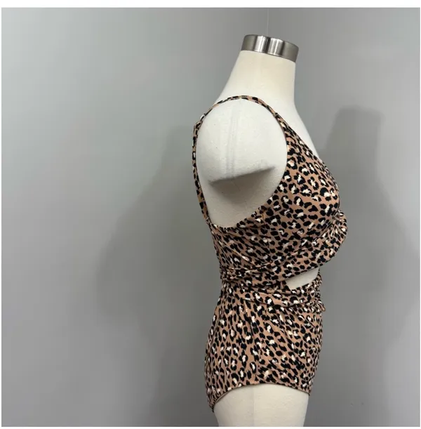 Aerie Brown Animal Print‎ One Piece Swimsuit - Image 5