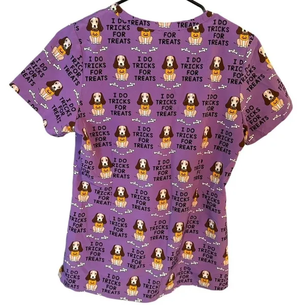 Prints By Maevn Scrubs Halloween Dogs Vet Women Size XS Uniform Medical - Image 2
