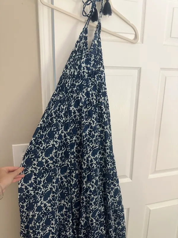 Blue Patterned Dress From Italy - Image 2