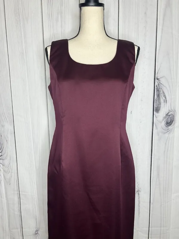 Karen Miller Purple Dress Suit Set Sz 8 Sheer Embroidered Jacket Sheath Dress - Image 11