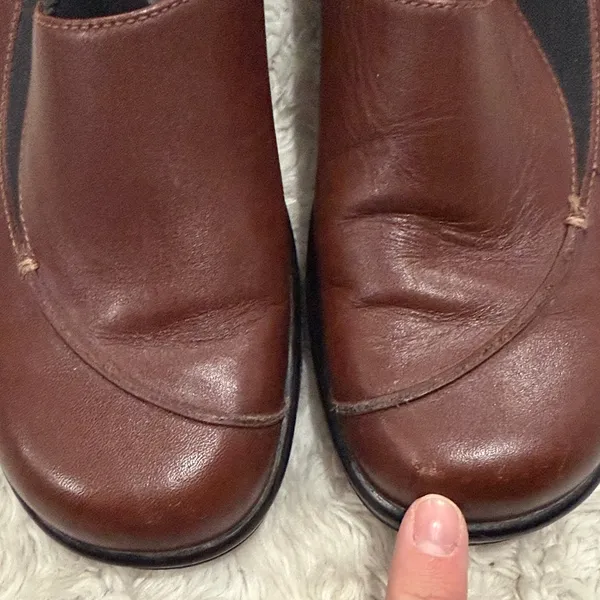 Dansko brown leather slip-on comfort shoes or clogs Woman's Size 37‎ or 6.5 - 7 - Image 6