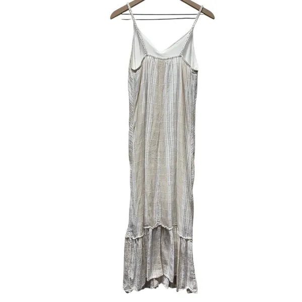 Knox Rose Maxi Dress Sz M Beige Striped Braided Sleeveless Cotton‎ Boho Coastal - Image 2