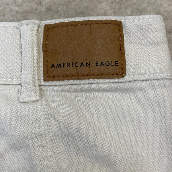 American Eagle Jeans Womens 0 Cream Wide Leg Boho Coastal Utility Front Seam - Image 5