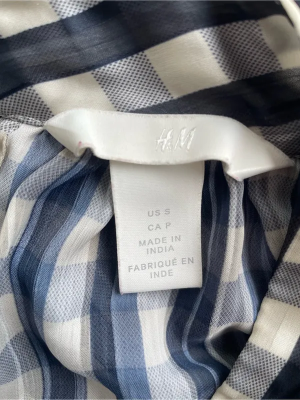 H&M Sheer High Neck Blouse, Size S - Image 3