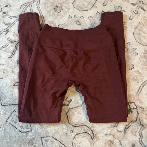 Alphalete Burgundy Leggings - Image 2