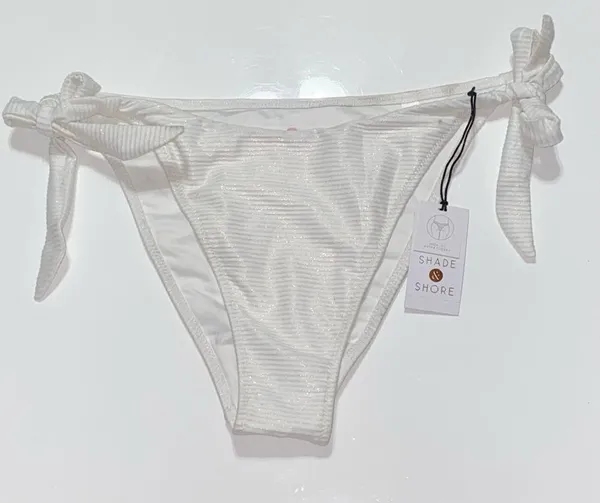 Shade & Shore NWT White Tie-Side Bikini Bottom - Image 3