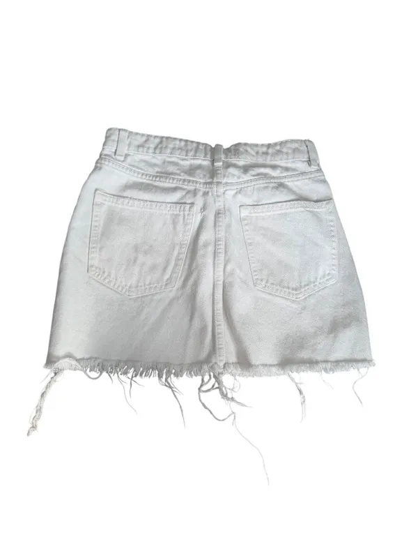 ZARA Women’s  White Denim Skirt Size Small - Image 4