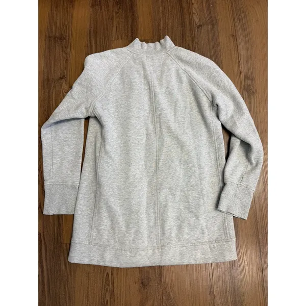 Lululemon Back To‎ It Wrap Fleece Jacket Sweater Athleisure Neutral Gray Comfy - Image 8