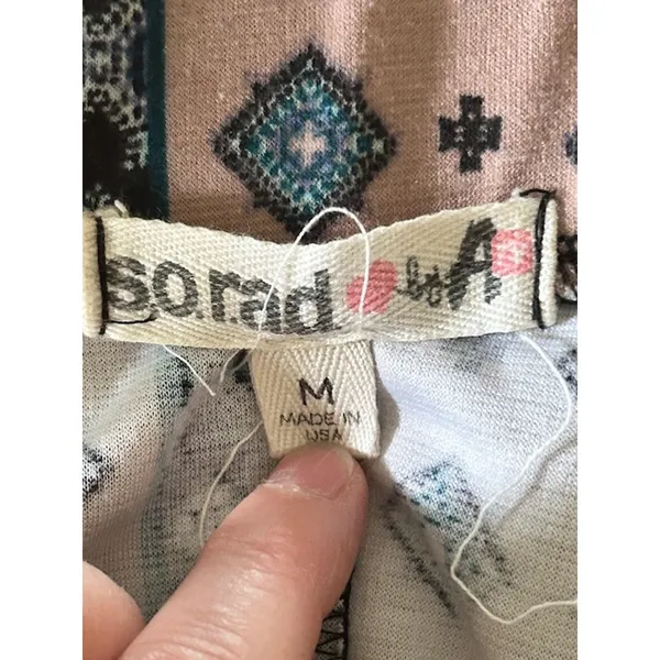 So Rad Patchwork Mini Skirt Boho Y2K Flare Made USA M Size M - Image 4