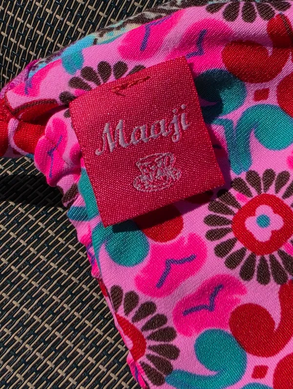 Maaji Pink Reversible Tie Strap Bikini M - Image 7