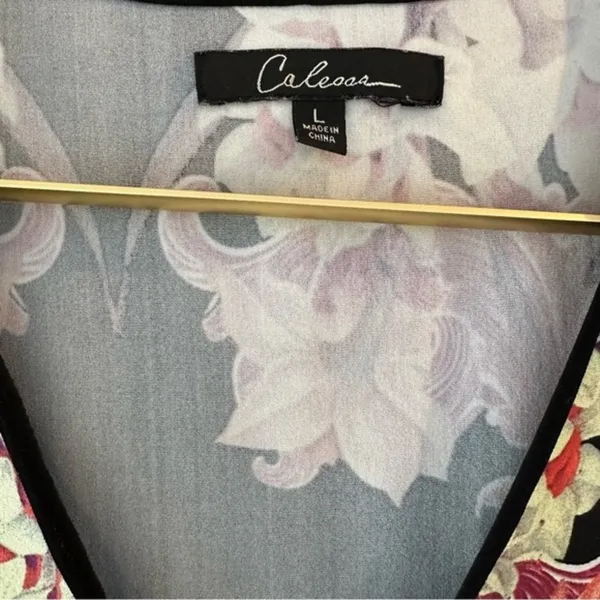Calessa women’s size Large v-neck with handkerchief‎ style bottom dress - Image 7