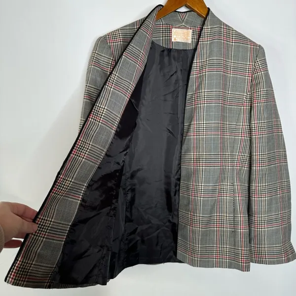 Vintage Pendleton Women’s‎ Plaid Blazer Size 8 - Image 3