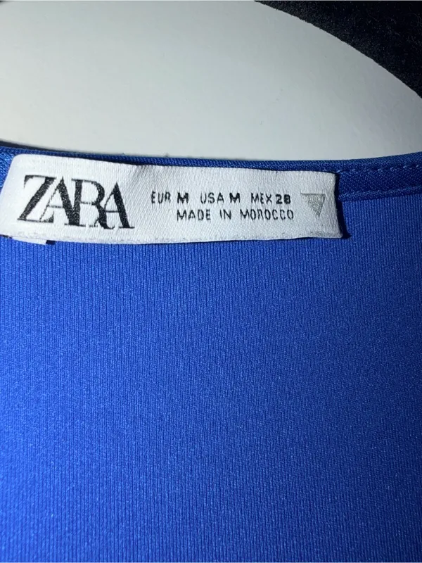Zara Bright Blue Cut Out Bodysuit - Image 6