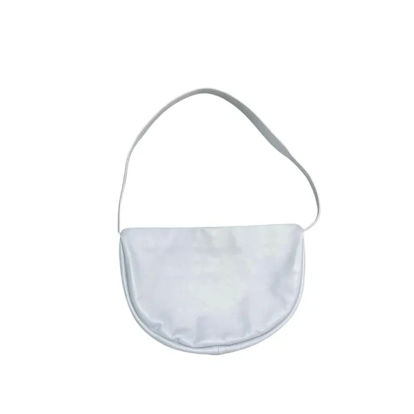Zara Leather Crescent Crossbody Bag Limited Edition Powder Blue Classy Chic Y2K - Image 2