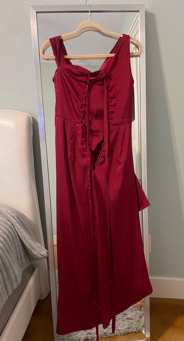Red corset Dress Size 4 - Image 3