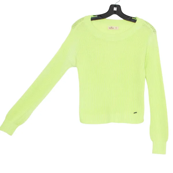 Hollister Sweater Y2K Preppy 90s Streetwear Indie Sleaze Casual Neon Green XS - Image 6