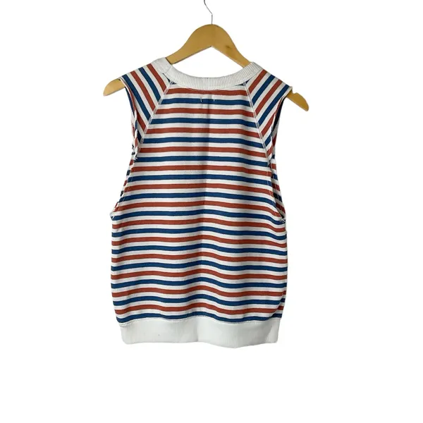 Aerie French Terry Sleeveless Stripe‎ Sweatshirt Size XS - Image 3