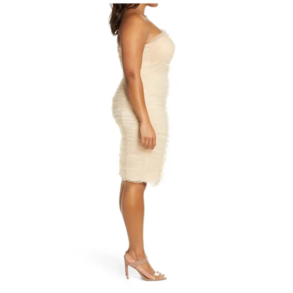 Lavish Lice NWT Ruched Off The Shoulder Sheath Dress Size UK/20, US/16 - Image 3