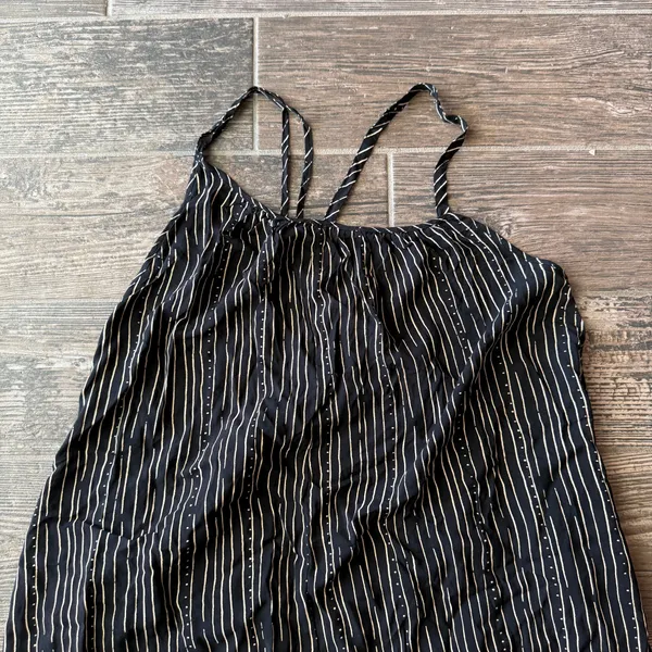 Urban Outfitters Silence Noise Black Striped Wide Leg Jumpsuit - Image 4