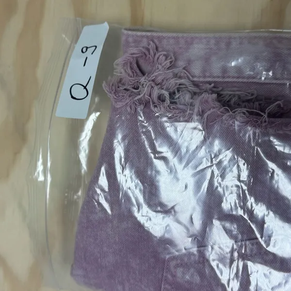 7 For All Mankind Monroe Cuttoff Denim Short Pink‎ Raw Hem Button Fly W32 - Image 12