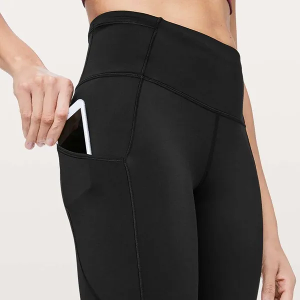 Lululemon Fast and Free 7/8 Tight Leggings Black 25” Non Reflective Size 4 - Image 4