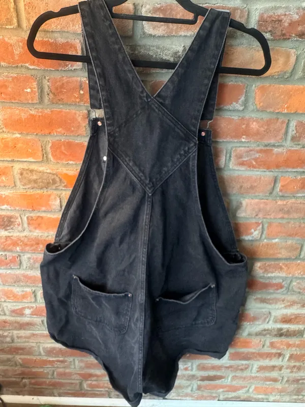 NWT Old Navy Black Denim Short Overalls - Image 6