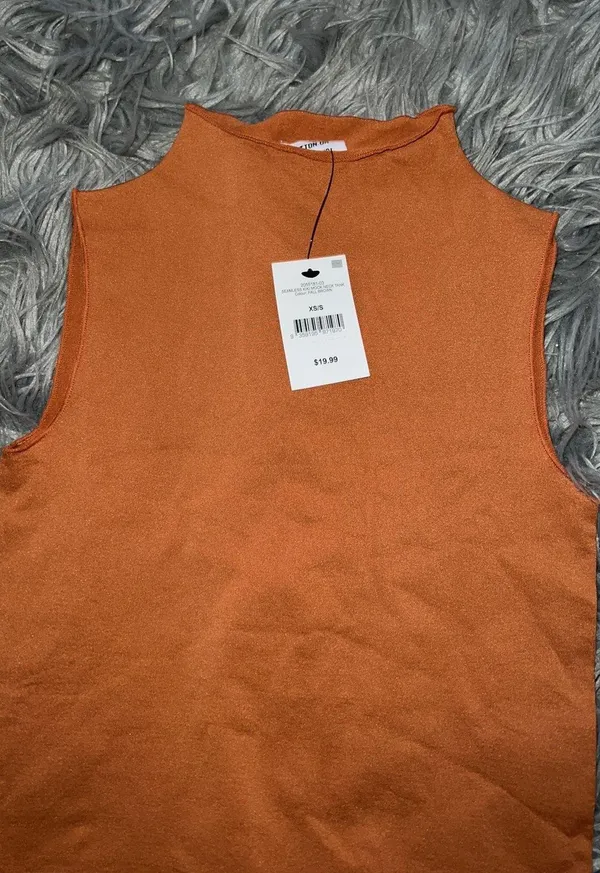 Cotton On Seamless kiki mock neck tank fall brown - Image 2