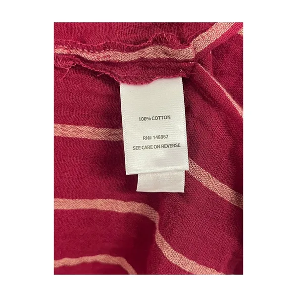 New Belle Isle Torrid Tunic Top Womens Large Red Striped Gauze Cotton Beach Boho - Image 7