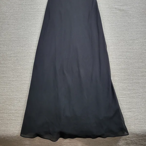 VTG Bora Prom Dress XL Black Bling Accent Sheer Layer Fairy Goth Evening Gown - Image 12
