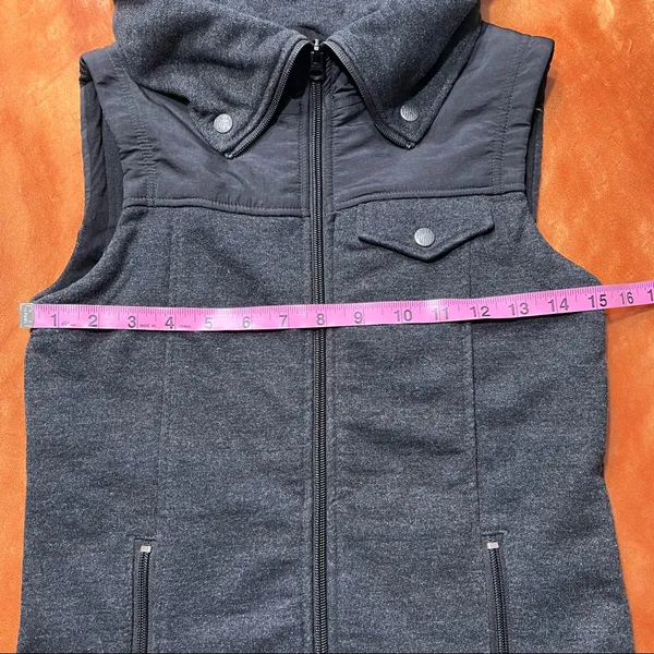 Burton Starr Vest hooded full zip Womens XS Gray - Image 7