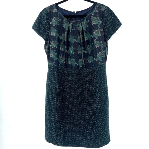 Talbots Tweed Dress Sz 16P Office Preppy Old Money Academia Mix Media Metallic - Image 14