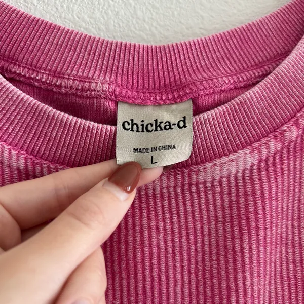 Seaside Pink Corded Crewneck Sweatshirt - Image 4