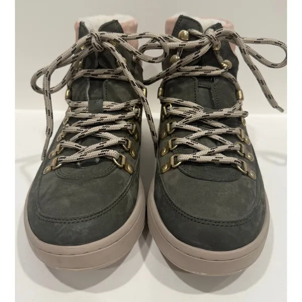 NWOT WODEN Iris Nubuck Scandinavian Sneakers Suede Fur Lined Boots Size 5.5 - Image 4