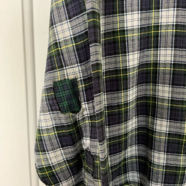 American Eagle Outfitters Plaid Button Down Lounge Flannel‎ Top Size Medium New - Image 6