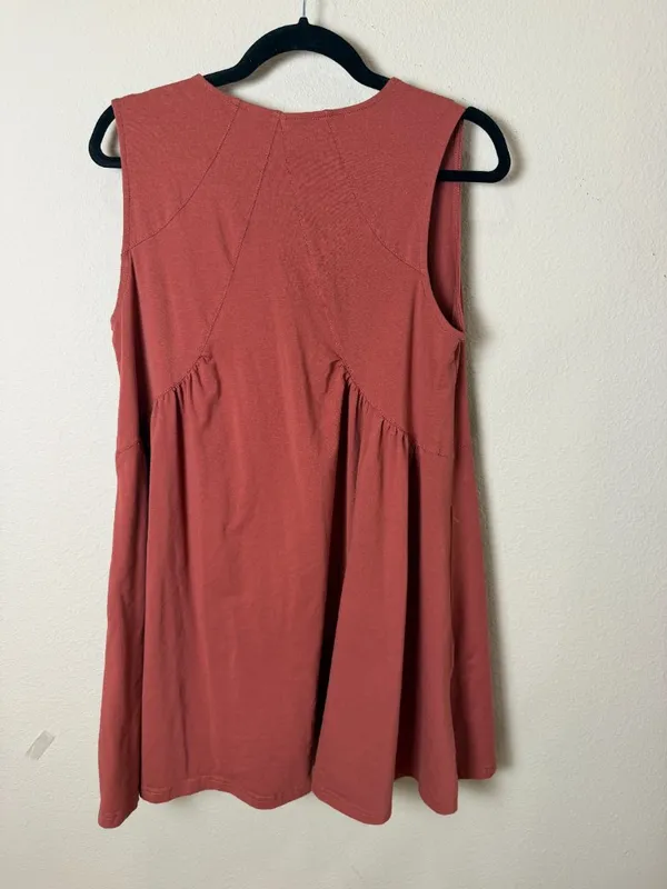 TikTok Famous Swing Dress Burnt Orange Baby Doll Size Small - Image 6
