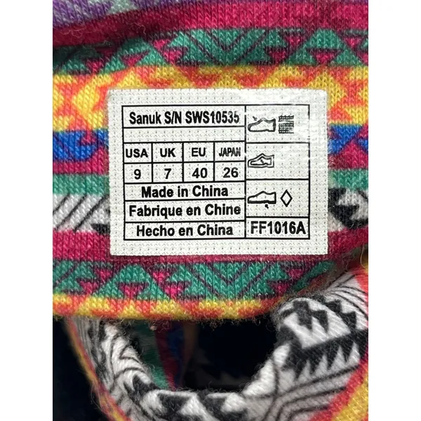 Sanuk Yoga Sling 2 Geometric Knit Sandal Women 9 Multicolor Boho Hippie Tribal - Image 7