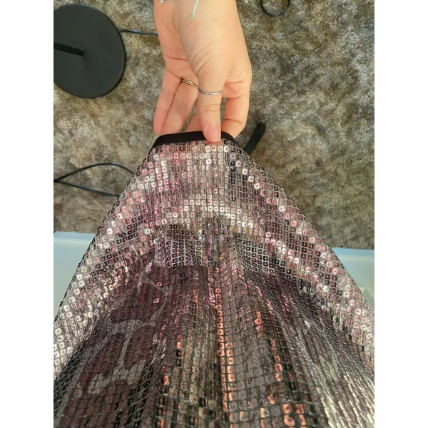 Y2K Night Out Urban Vibe Metallic Sequin Mesh Layer Animal Print Mini Dress - Image 3